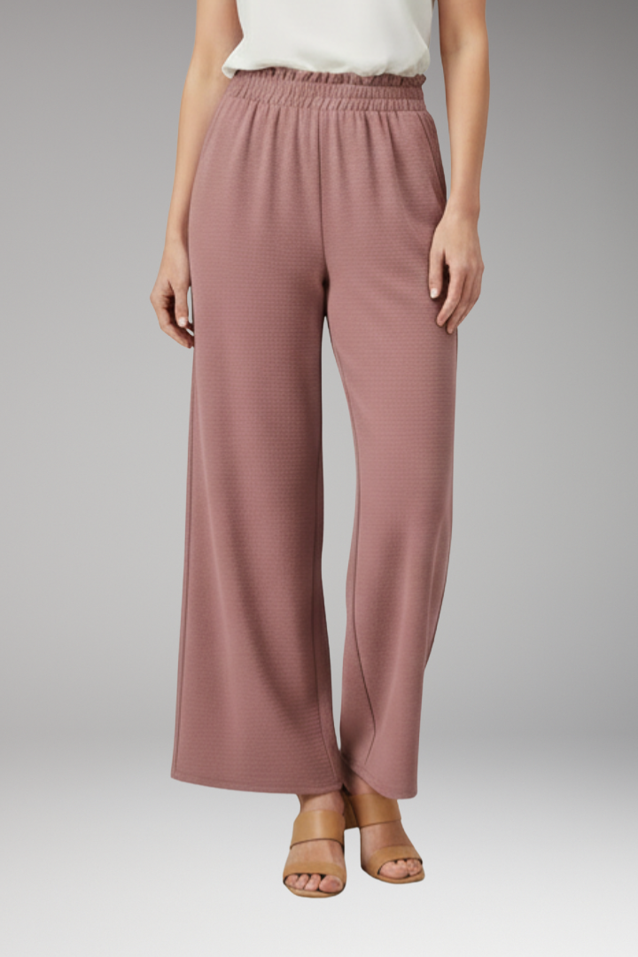Women's Wide Leg Palazzo Trousers with Elastic Waist