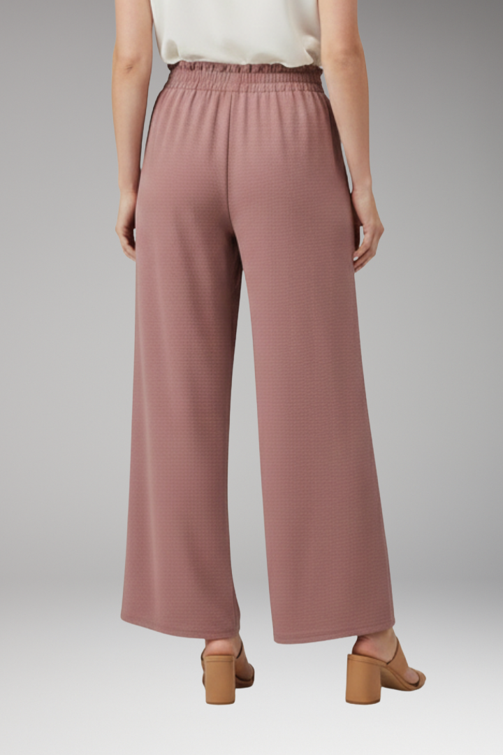 Women's Wide Leg Palazzo Trousers with Elastic Waist
