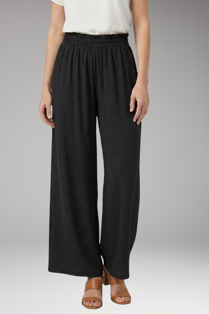 Women's Wide Leg Palazzo Trousers with Elastic Waist