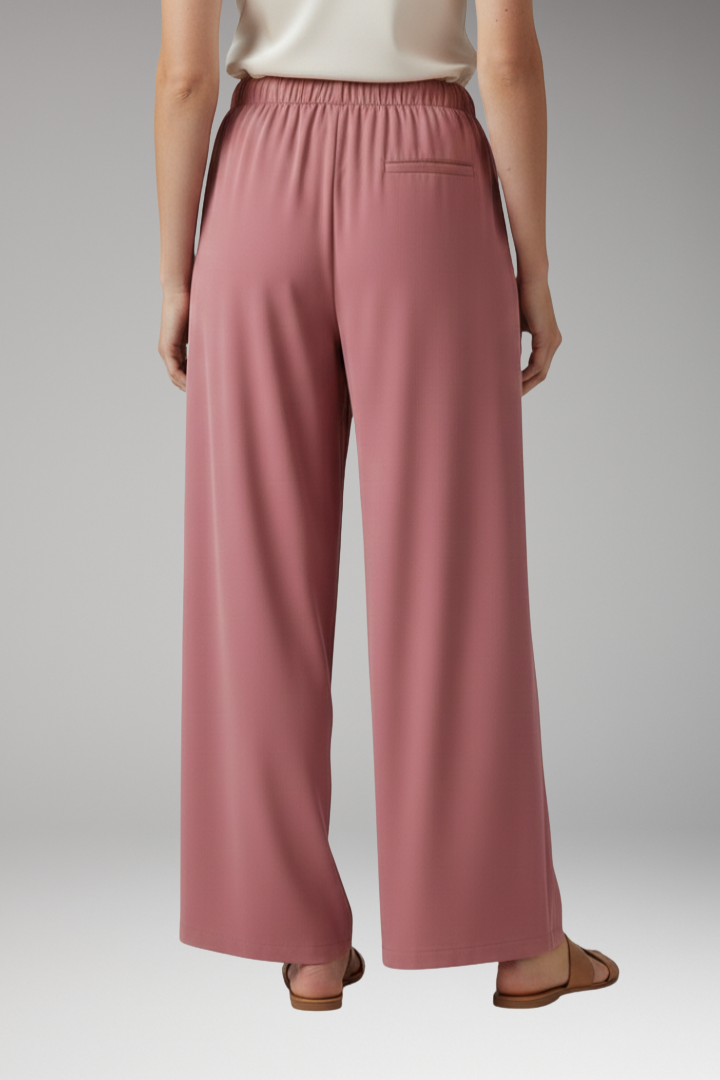 Women's Wide Leg Palazzo Trousers with Side Pockets