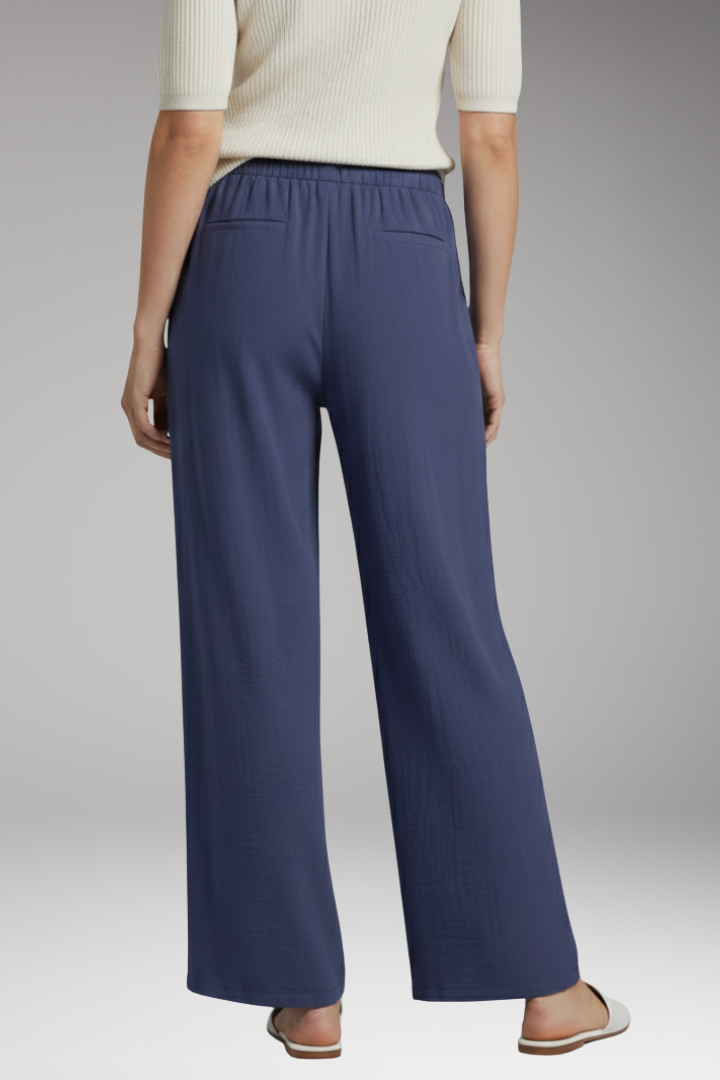 Women's Wide Leg Trousers with Drawstring Waist