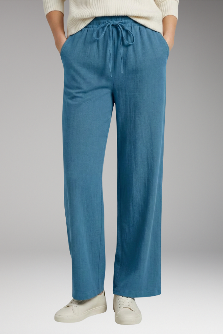 Women's Wide Leg Trousers with Drawstring