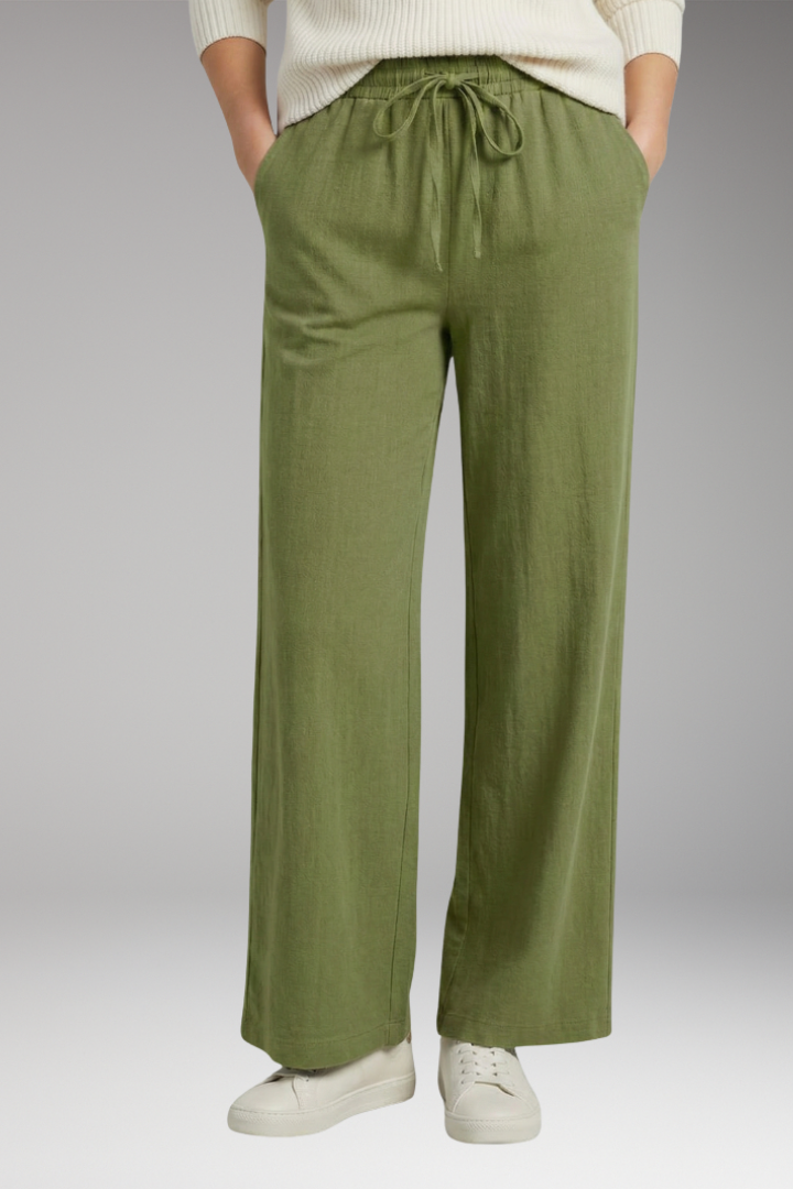 Women's Wide Leg Trousers with Drawstring