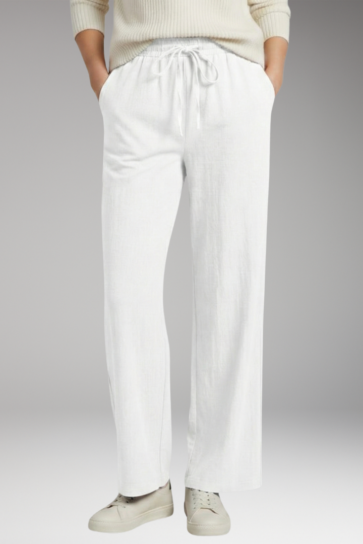 Women's Wide Leg Trousers with Drawstring