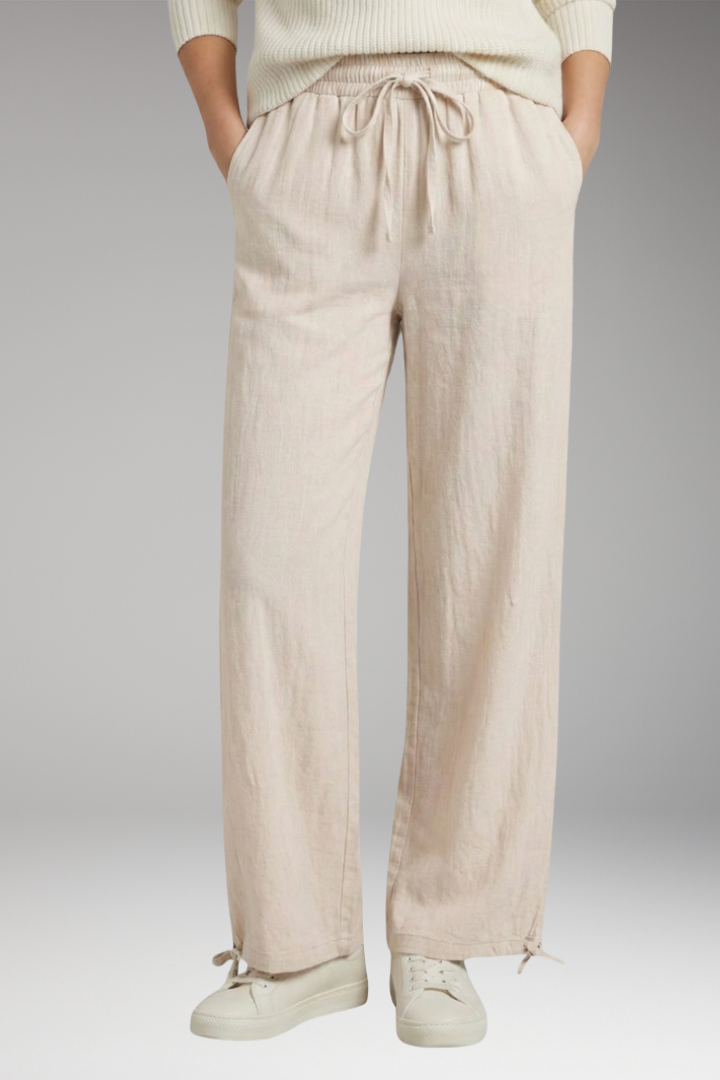 Women's Wide Leg Trousers with Drawstring