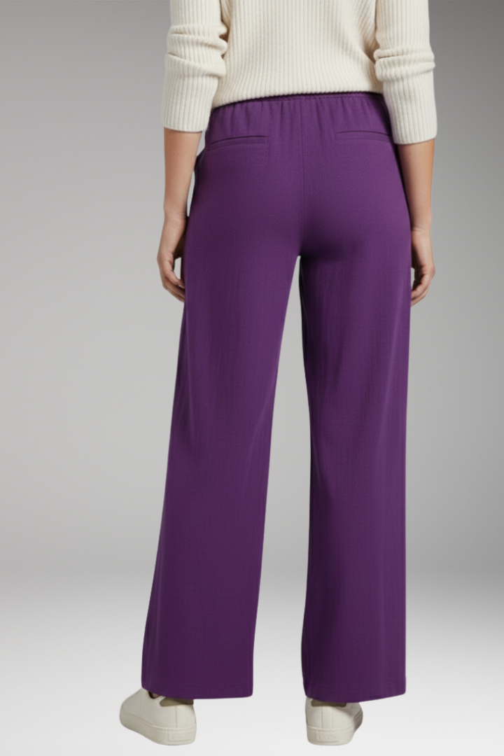 Women's Wide Leg Trousers with Drawstring