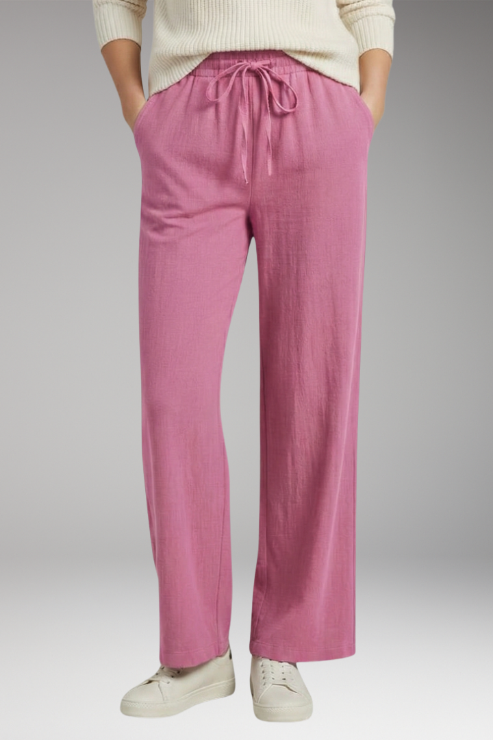 Women's Wide Leg Trousers with Drawstring