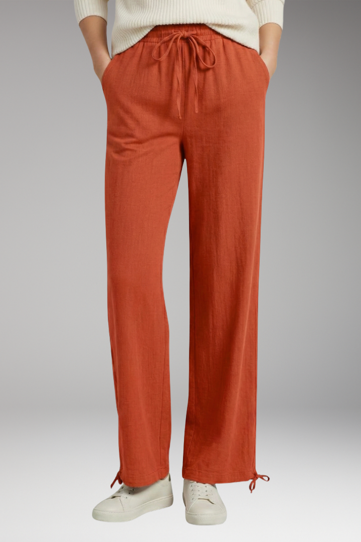 Women's Wide Leg Trousers with Drawstring