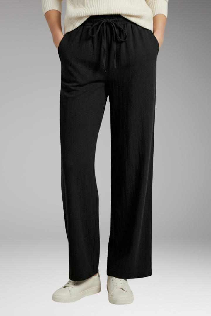 Women's Wide Leg Trousers with Drawstring