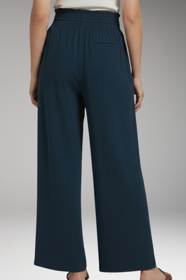 Women's Wide Leg Trousers with Side Pockets