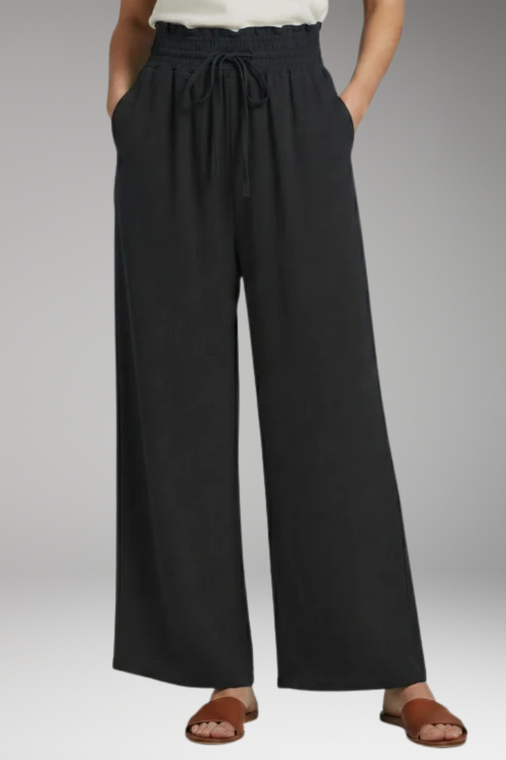 Women's Wide Leg Trousers with Side Pockets