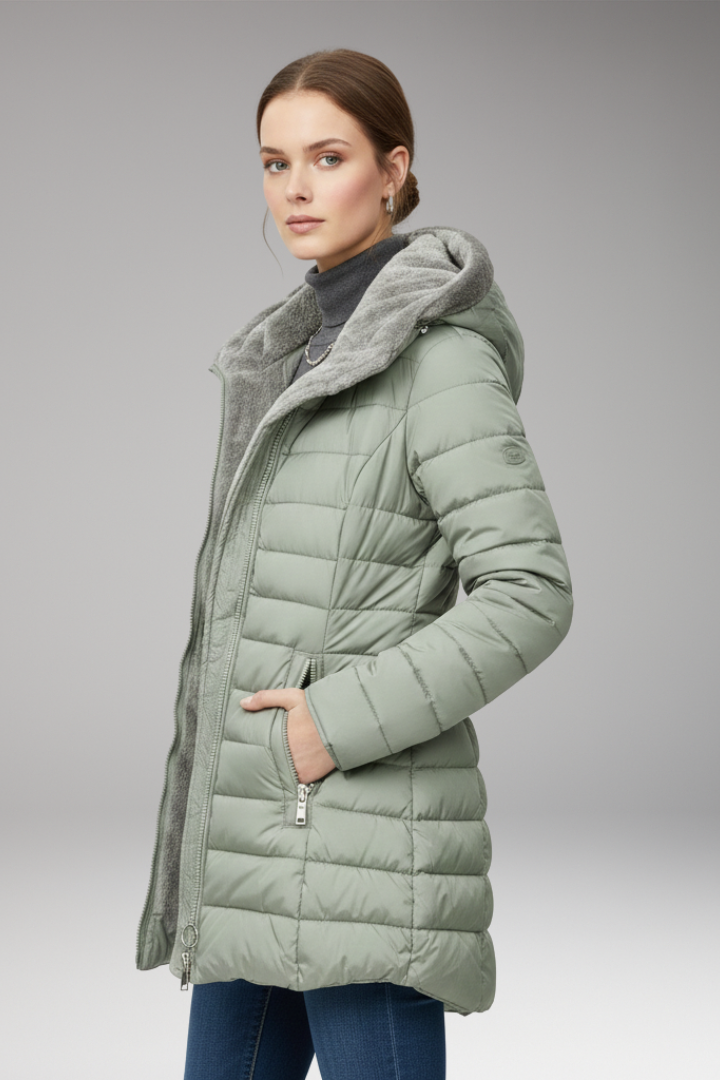 Women’s Winter Coat with Hood and Zipper