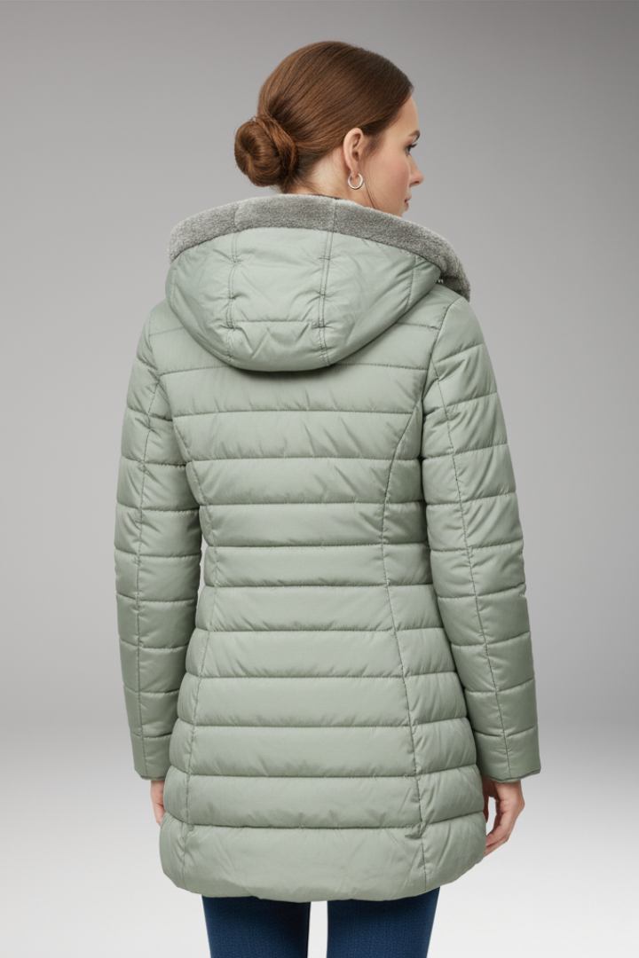 Women’s Winter Coat with Hood and Zipper