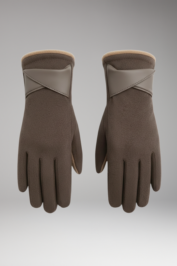 Women's Winter Gloves with Fleece Lining and Adjustable Strap