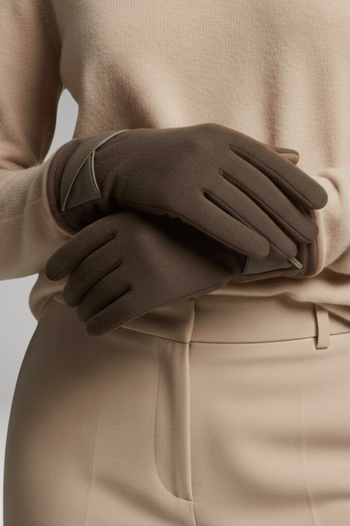 Women's Winter Gloves with Fleece Lining and Adjustable Strap