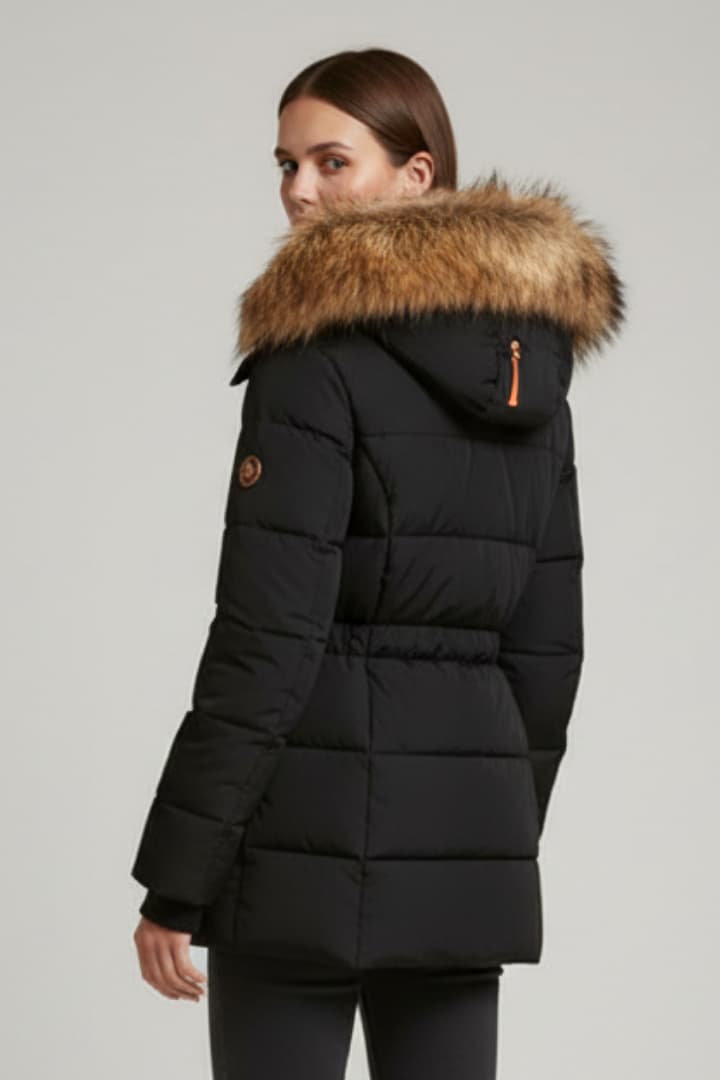 Women’s Winter Jacket with Hood and Faux Fur Lining