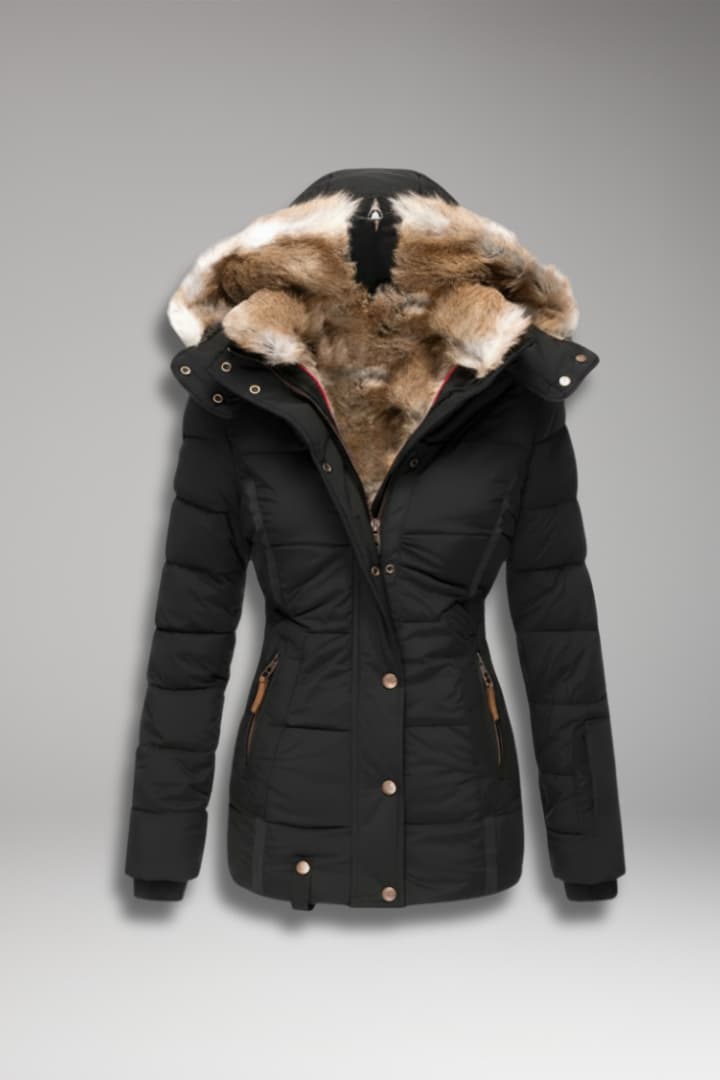 Women’s Winter Jacket with Hood and Faux Fur Lining