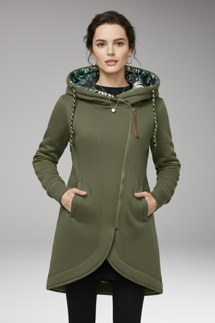 Women’s Winter Jacket with Hood and Pockets