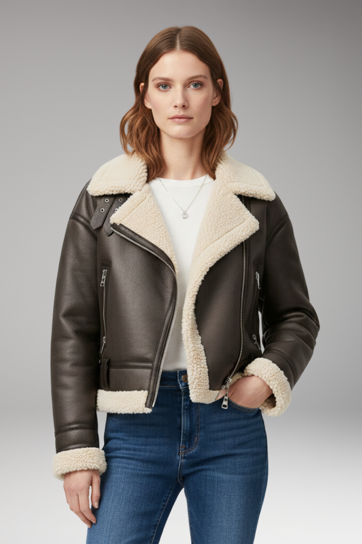 Women’s Zip Jacket with Belted Hem