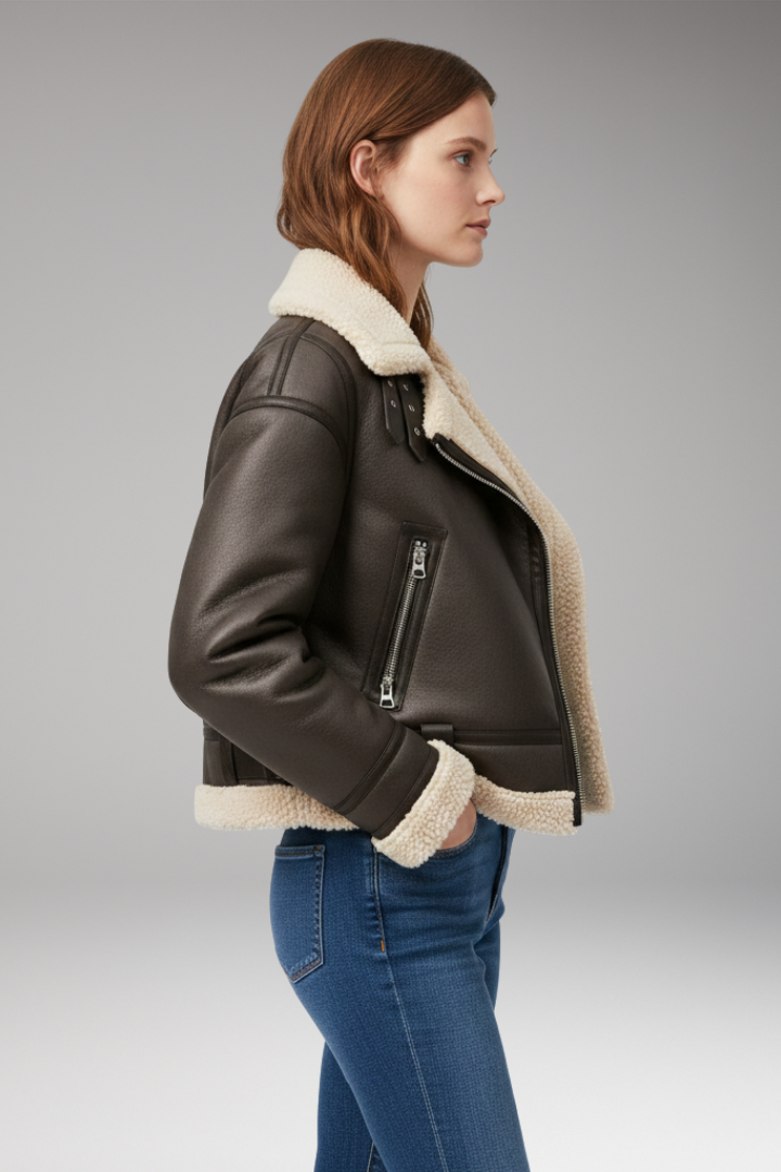 Women’s Zip Jacket with Belted Hem