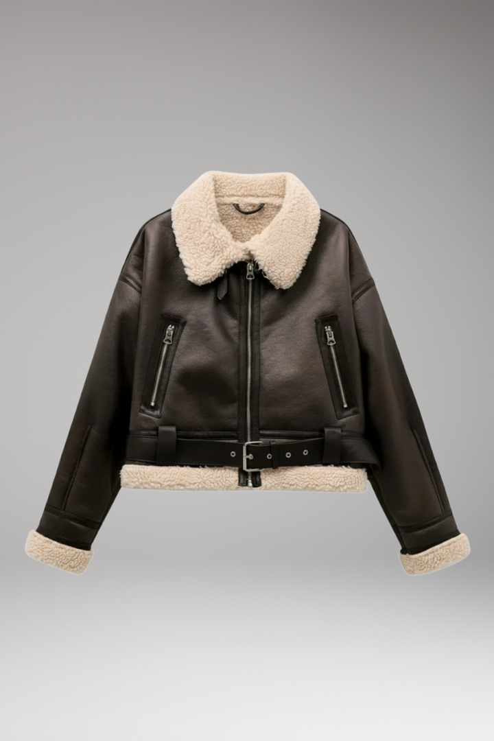 Women’s Zip Jacket with Belted Hem