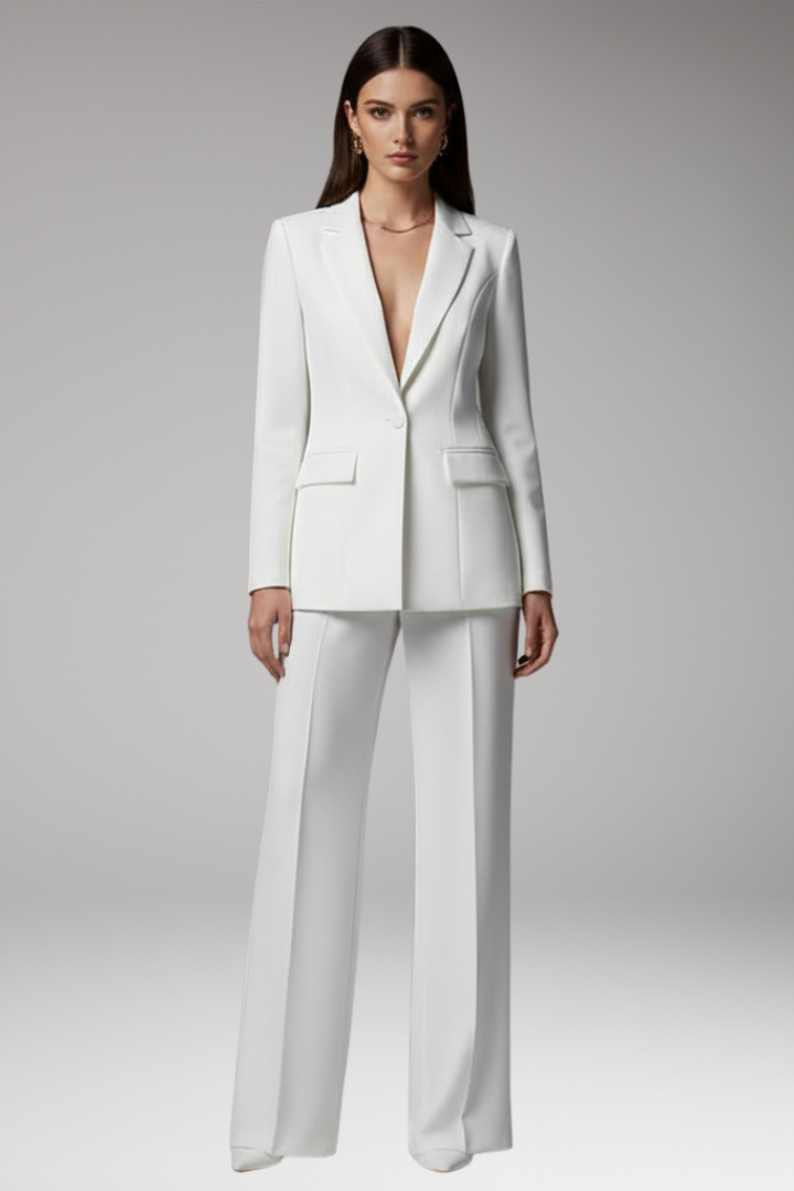 Women’s Blazer and Trousers Set with Structured Shape