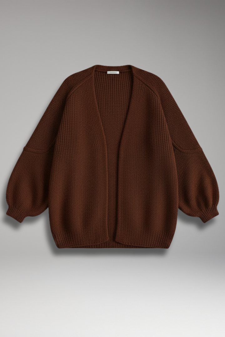 Women’s Cardigan with Open Front and Long Sleeves