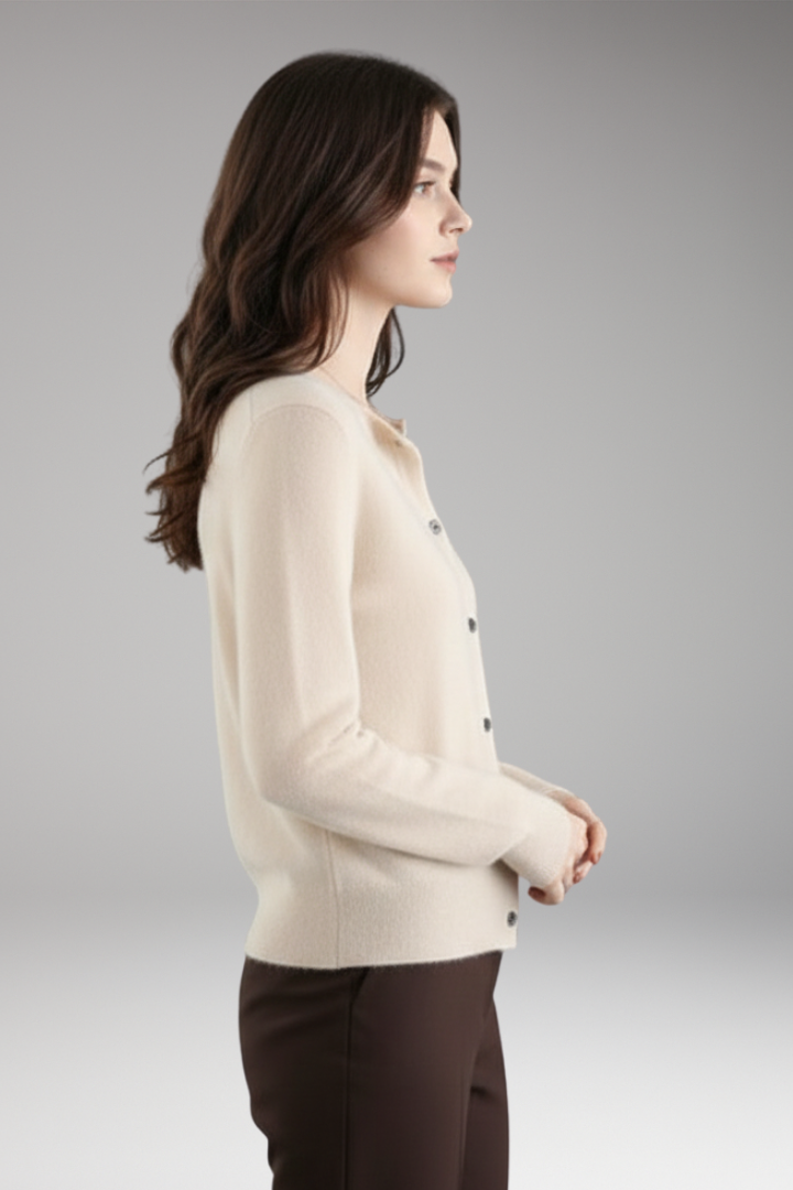 Women’s Cardigan with V-Neck and Front Buttons