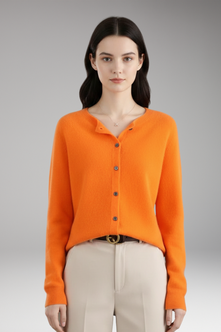 Women’s Cardigan with V-Neck and Front Buttons