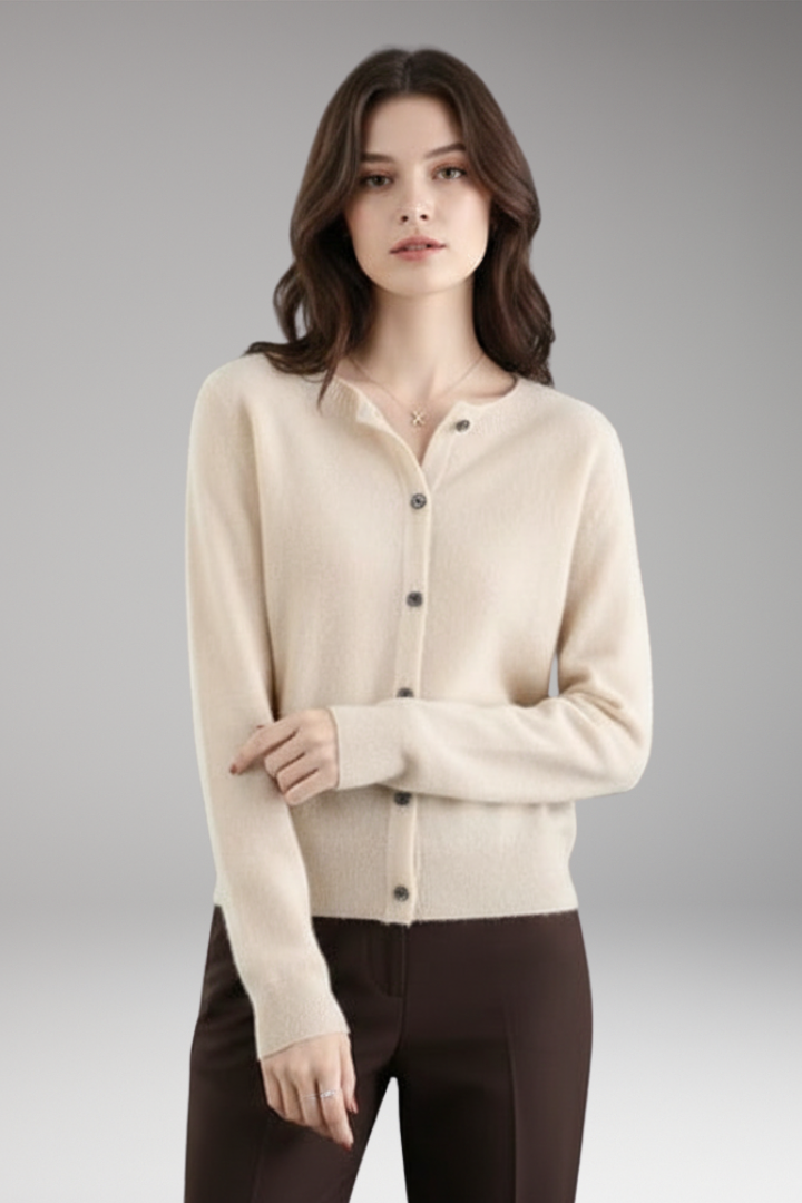 Women’s Cardigan with V-Neck and Front Buttons