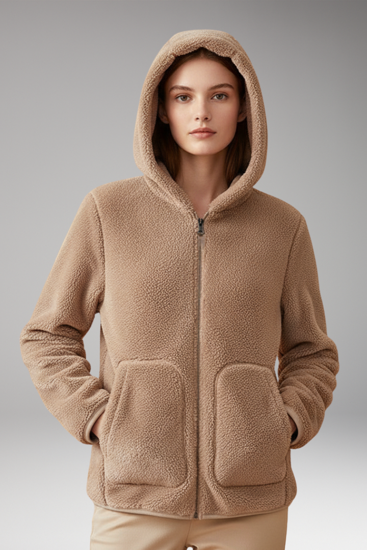 Women’s Fleece Jacket with Full Zip and Hood