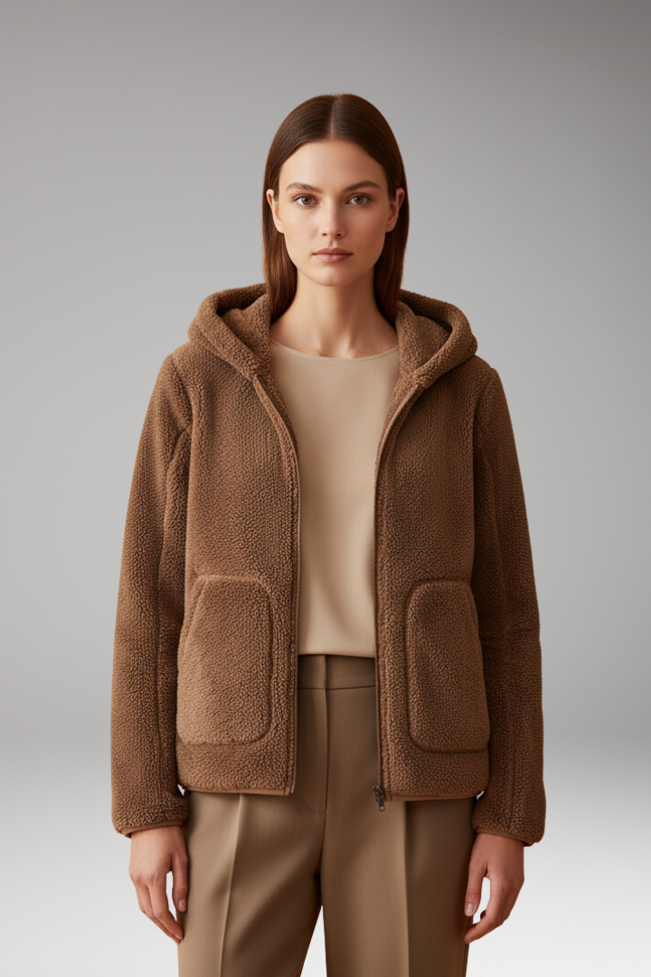 Women’s Fleece Jacket with Full Zip and Hood
