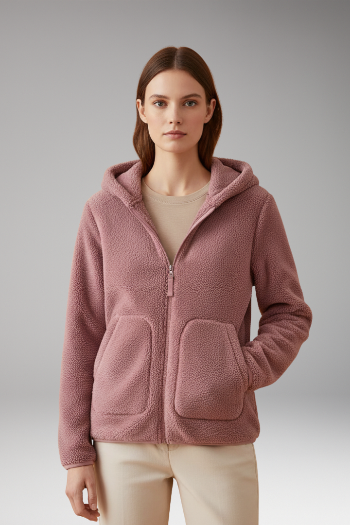 Women’s Fleece Jacket with Full Zip and Hood