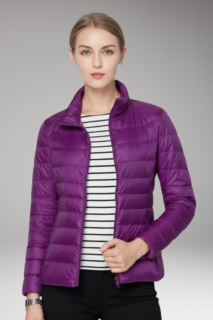 Women’s Jacket with Front Placket and Long Sleeves