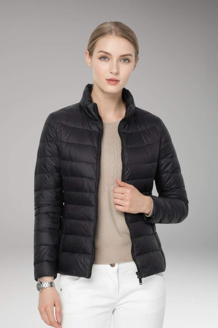 Women’s Jacket with Front Placket and Long Sleeves