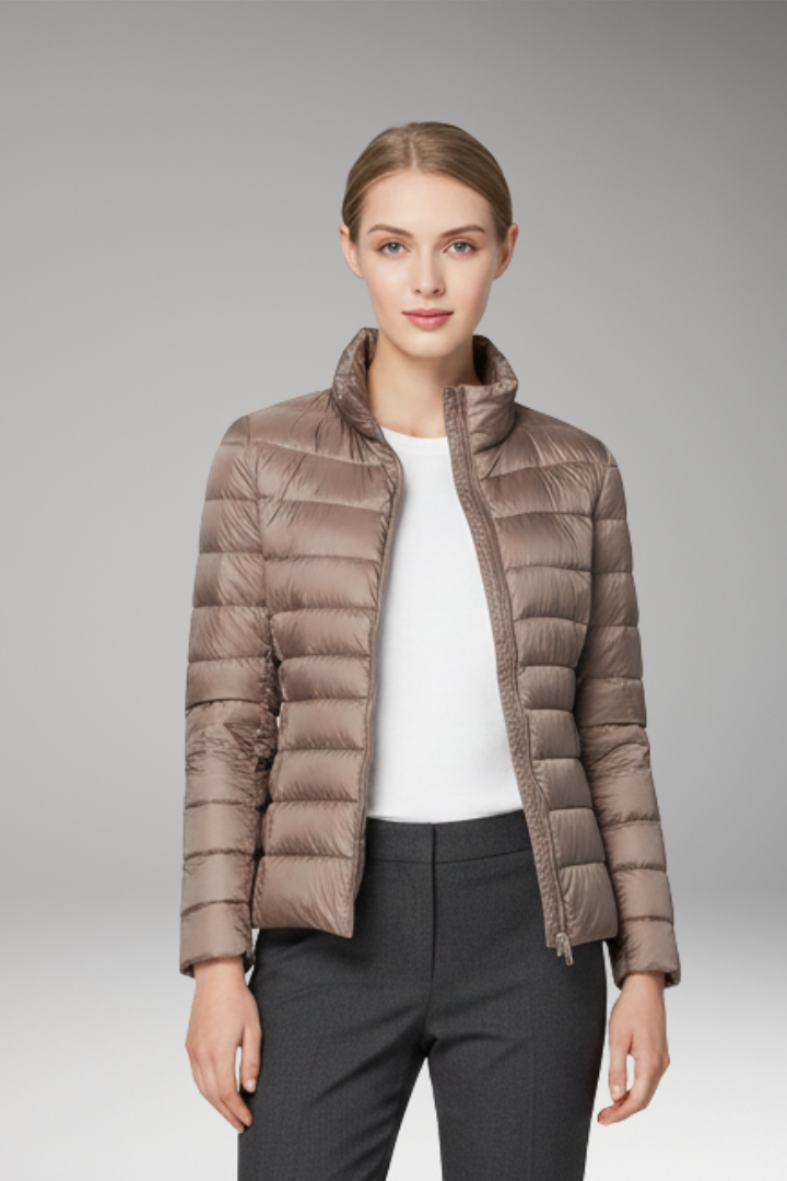 Women’s Jacket with Front Placket and Long Sleeves