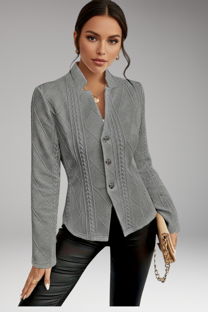 Women’s Jacket with Front Zip and Design for Everyday Use
