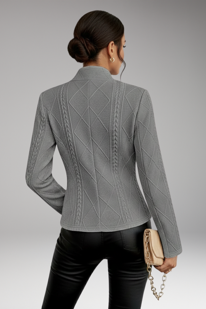 Women’s Jacket with Front Zip and Design for Everyday Use