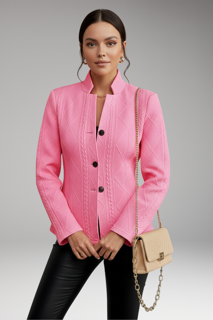 Women’s Jacket with Front Zip and Design for Everyday Use