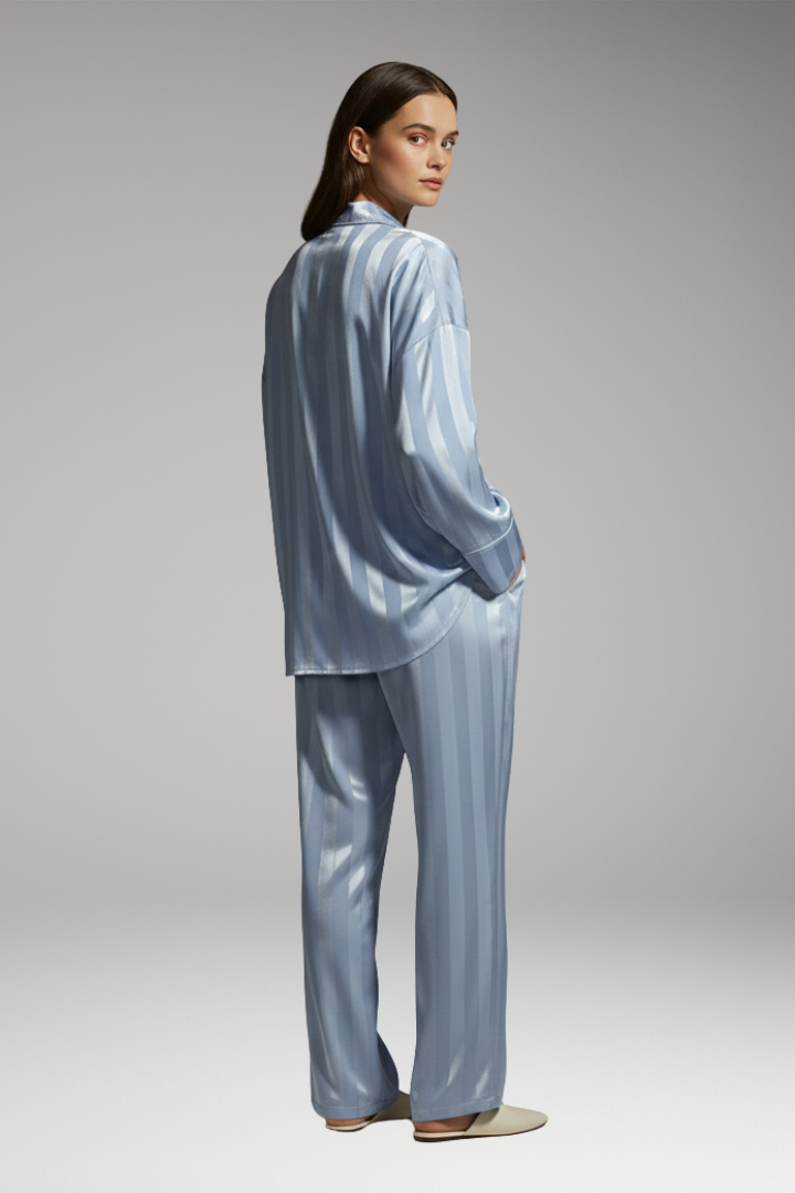 Women’s Pajama Set with Button Top and Elastic Waistband