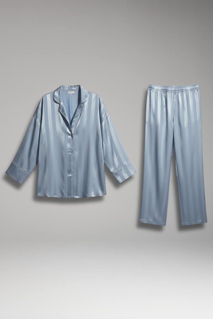 Women’s Pajama Set with Button Top and Elastic Waistband