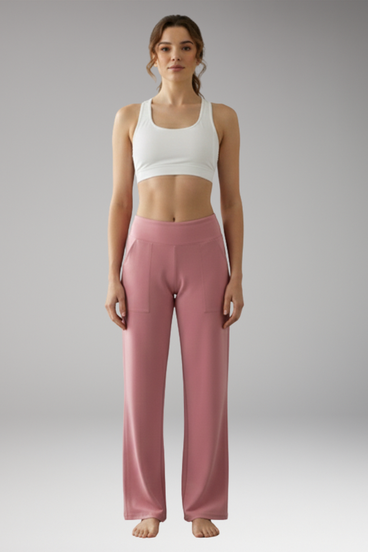 Women’s High-Waisted Trousers with Side Pockets