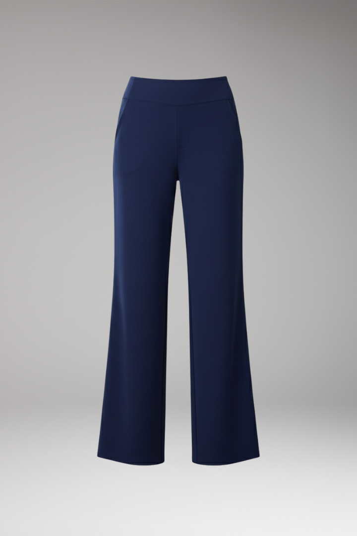 Women’s High-Waisted Trousers with Side Pockets