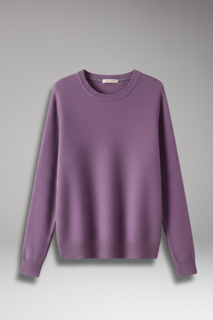 Women’s Jumper with O-Neckline and Long Sleeves