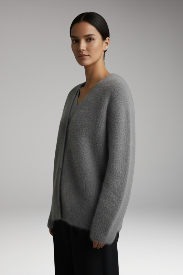 Women’s Jumper with Round Neck and Ribbed Hem