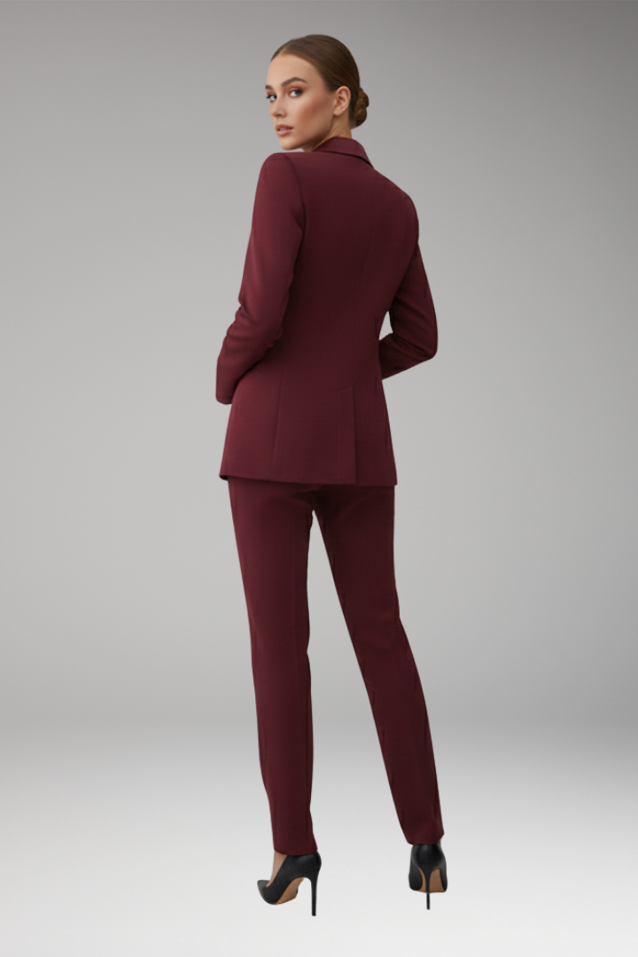 Women’s Three-Piece Suit with Blazer, Waistcoat, and Trousers