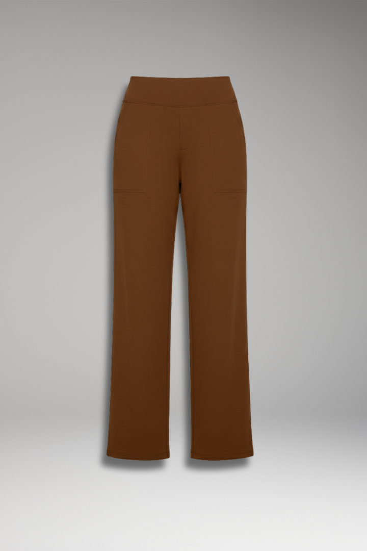 Women’s Trousers with High Waist and Side Pockets