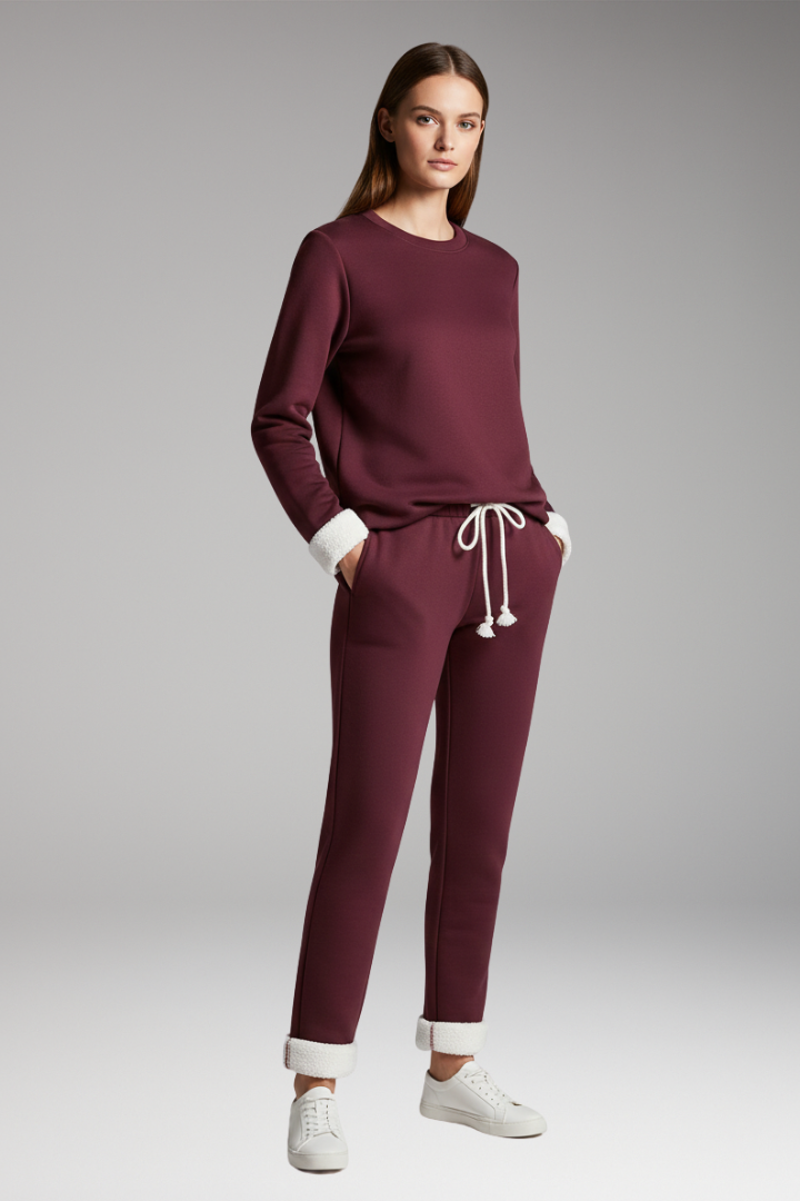 Women’s Two Piece Set with Lined Interior and Drawstring Waist
