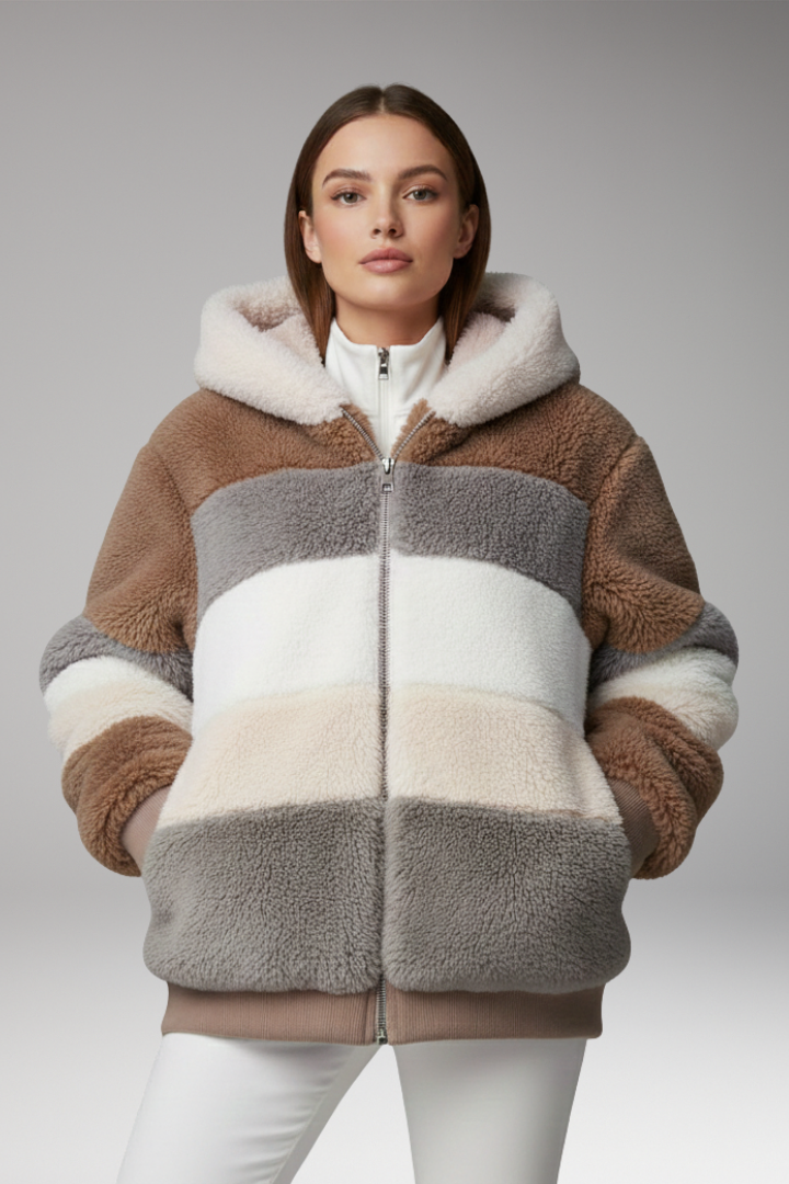Women’s Winter Coat with Hood and Faux Fur Lining