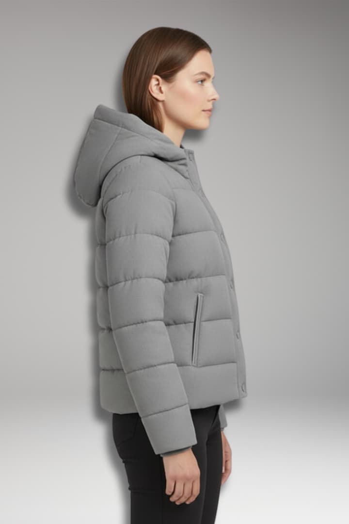 Women’s Winter Jacket with Lined Interior and Front Closure